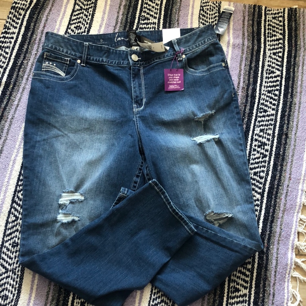 Skinny Destroyed genius fit Lane Bryant 👖 20 NWT